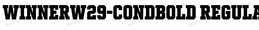WinnerW29-CondBold Regular字体转换